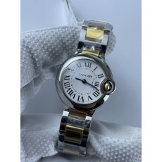 (준비완료/특급배송)NO.2182/V6공장 까르띠에 발롱블루 콤비 스몰 28MM 여성용