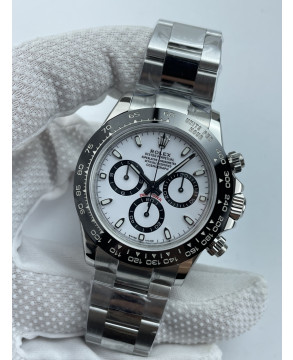 (준비완료/특급배송)NO.3484/초특급 갓성비 데이토나 스틸 세라믹베젤 화이트